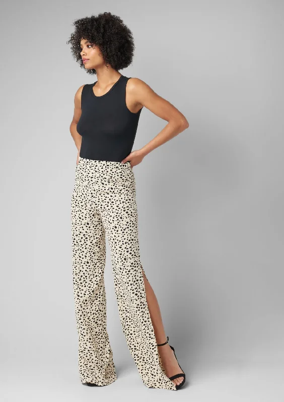 Tall Kia Wide Leg Pants With Side Slit Tall Kia Wide Leg Pants With Side Slit