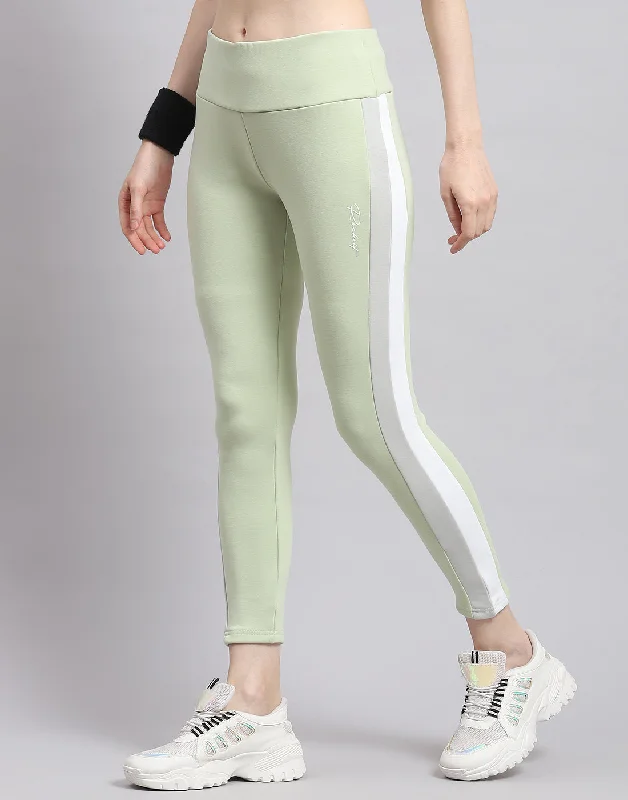 Women Green Solid Regular Fit Legging Women Green Solid Regular Fit Legging