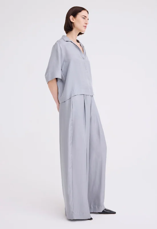 Blume Silk Twill Top - Oxide Grey Blume Silk Twill Top - Oxide Grey