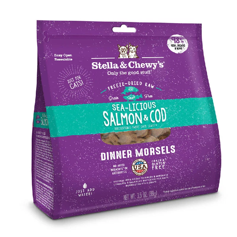 Stella and Chewy Freeze Dried Raw Cat Food - SeaLicious Salmon & Cod